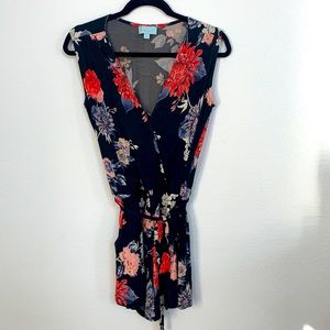 Veronica M. Floral sleeveless romper